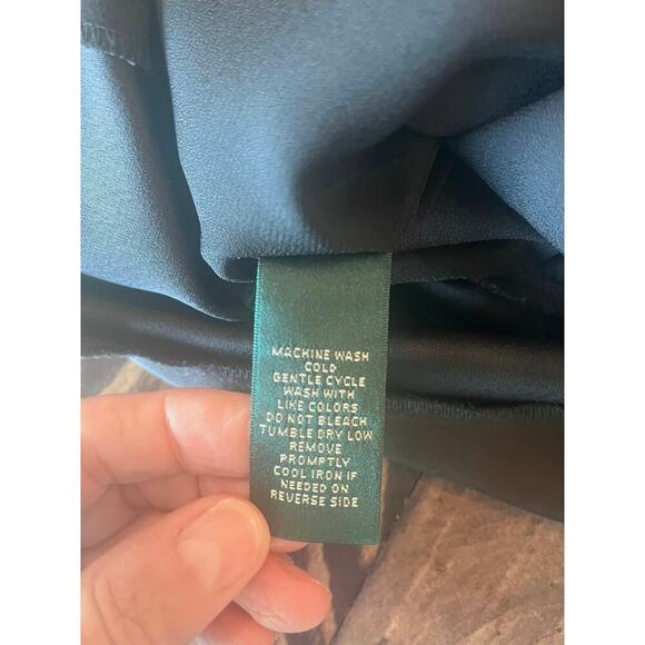 Ralph Lauren Neutral Black Tiered Skirt Women 8 Minimalist Preppy Whimsigoth - Picture 7 of 9